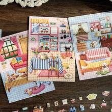 My Room Scene Stickers, Large Landscape Stickers, Scrapbook Stickers, Miniature Landscape Stickers, Decorative Stickers, Immersive DIY Stickers, Adult Craft Stickers, Halloween Gift, Stress Relief, Craft Enthusiasts - A - View 6