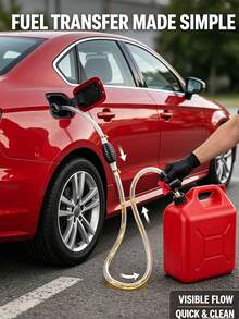 Manual Gas Siphon Hose With Pump Ball, Fuel Transfer Tube, Car Liquid Transfer Hose, Water/Oil Suction Pump, Convenient Manual Siphon Pump, Suitable For Car Fuel Tank, Lawn Mower, Motorcycle And Workshop Use - Multi-color - View 1
