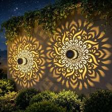 1pc 16-Color Mandala Projection Light, Solar Powered Dual-Use Wall Light, Multiple Dynamic Lighting Effects, Built-In Light Sensor Auto-On At Dusk, Halloween Atmosphere Light, Multi-Function Outdoor Landscape Spotlight, Suitable For Lawn, Garden, Stairs, Ground Decoration - Mandala Downlight - View 7