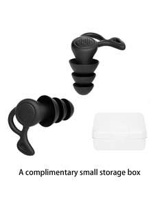Reusable Noise-Reducing Ear Plugs Soft Silicone Earplugs Fitting The Ear Canal Loops Earplugs For Sleep Deep Focus People Earplug For Concert Swimming Study Loud Noise Snoring Home Sleep Swimming Accessories Plane Travel Essentials - Multicolor - View 13