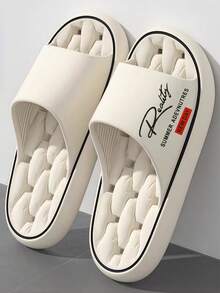 Home Minimalist Fashionable Slippers, Unisex, Comfortable Lightweight Sole, Easy To Clean, All-Season Wear - White - View 10