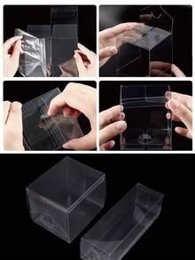 20 Pcs 4cm/5cm/6cm/7cm/8cm Clear PVC Plastic Boxes, For Towel, Tea, Ornament Storage, Birthday Party Surprise Gift, Multi-Purpose - A - View 2