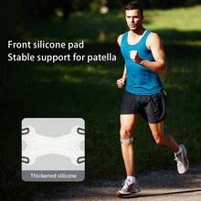 AA MASEDA 1pc Adjustable Patella Stabilizer, Knee Support Strap, Lightweight And Breathable, Suitable For Men And Women Sports, Fitness, Running, Basketball - Grey - View 5