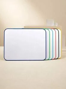 Mini Dry Erase Whiteboard, Portable A4 Size Drawing And Writing Board, Reusable Small Whiteboard, Suitable For Home, Office, Classroom, Used For Notes, Memos And Messages, Multicolor Frame - Multiple Styles - View 1