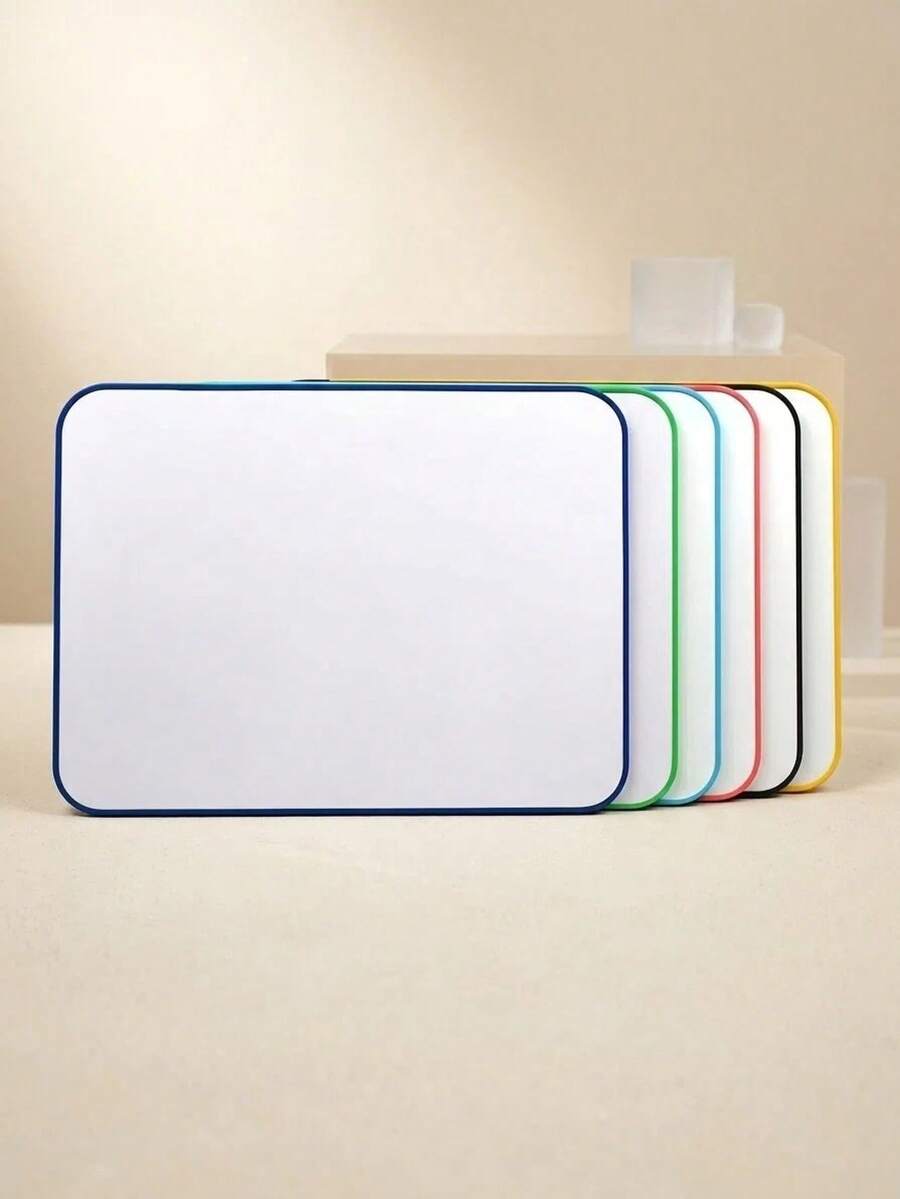 Mini Dry Erase Whiteboard, Portable A4 Size Drawing And Writing Board, Reusable Small Whiteboard, Suitable For Home, Office, Classroom, Used For Notes, Memos And Messages, Multicolor Frame - Multiple Styles - View 1