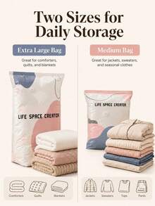 Pump-Free 3D Vacuum Storage Bag, 80% Compression Rate, Extra Large Capacity, 3D Roll-Up Vacuum Sealed Bag, Upgraded Large Capacity Compression Storage Bag, Suitable For Bedding, Clothing, Blankets, Giant Bedding, Travel Storage Cubes - Multicolor - View 5