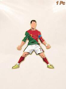 FIFA 8/4/1pc Messi & Cristiano Ronaldo Football Player Enamel Pin Set, Soccer Brooch Metal Badges For Backpack, Jacket, Lapel, Clothing, Fan Gift - Multicolor - View 16