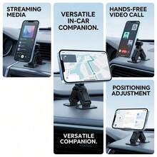 xnyocn Magnetic Phone Mount Dual-Use For Car And Desk, Multifunctional, Foldable, 360-Degree Rotation, Strong Suction, Universal For Car And Office, Suitable For Men And Women - Multicolor - View 3