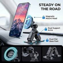 xnyocn Magnetic Phone Mount Dual-Use For Car And Desk, Multifunctional, Foldable, 360-Degree Rotation, Strong Suction, Universal For Car And Office, Suitable For Men And Women - Multicolor - View 5