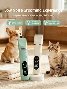 4-In-1 Multifunctional Pet Grooming Electric Clipper, Cat And Dog Paw Hair Trimming Tool, Home All-In-One Pet Grooming Accessory, Cat And Dog Paw Hair Shaver, Nail Grinder, Low Noise Paw Trimming Tool - View 4