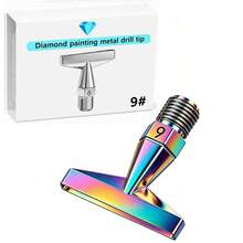 Rainbow Diamond Painting Metal Dot Drill Bit, Thread-In Resin Pen Replacement Tip, 1-25 Diamond Paint Pen Tip, Dot Painting Tool For DIY Rhinestone Crafts - A - View 16