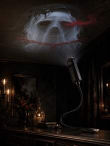 White Ghost Mood Light, Single Or Double Red Eye Styles, Portable USB Plug-In 360° Rotating Lamp For Spooky Bedroom Decor, Halloween Parties And Festive Home Styling - Multi-color light - View 6