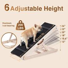 Adjustable 6 Heights Dog Pet Ramp Foldable Stairs Non-Slip Ramp For Car Bed Sofa - UK-c402601 - View 8