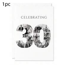 1/3pcs Custom Photo Collage Birthday Greeting Card, Personalized Celebrating Birthday Keepsake Card For Birthday Anniversary Party Gift Supplies - Multicolor - View 13