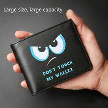 1pc Folded Wallet, Fashionable Teen Wallet, Minimalist Card Holder, Large Capacity Short Wallet, Portable Wallet, Game Console Style, Color Block Design, Black - Multicolor - View 8