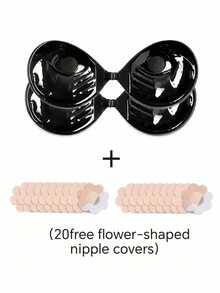 1/2pcs Women's Adhesive Bra (Includes 20 Nipple Covers), Soft And Comfortable, Suitable For Dresses, Evening Gowns, Parties, Dinners, Graduation Ceremonies, Dates, Music Festivals And Other Occasions, All Year Round. - Multicolor - View 12