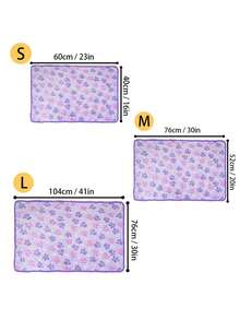 DONO Dog Paw Blanket 1 Pack Purple Pet Blanket Puppy Wool Blanket With Paw Print, Suitable For Small, Medium, Large Dogs And Cats, Thin Summer Style - S - View 7