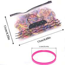 1000pcs/Pack Disposable Colorful Pet Hair Ties, Small Soft Elastic Rubber Bands Pet Hair Accessories, Suitable For Long Haired Pets, Cats & Dogs - Multicolor - View 3