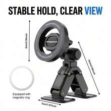 xnyocn Magnetic Phone Mount Dual-Use For Car And Desk, Multifunctional, Foldable, 360-Degree Rotation, Strong Suction, Universal For Car And Office, Suitable For Men And Women - Multicolor - View 2