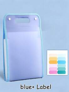 13-Pocket Expandable File Folder With Colorful Label Stickers, Portable Vertical Expanding Document Organizer, 13-Slot Exam Paper Storage Box, Paper File Organizer, Large Capacity, Suitable For Home, School And Office A4 Letter Size Document Storage, Back To School Essential, College Must-Have - Multicolor - View 14