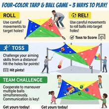 4 Color Cornhole Toss Game Set Outdoor/Indoor Party Game With 6 Random Balls - VJM0058 - View 7