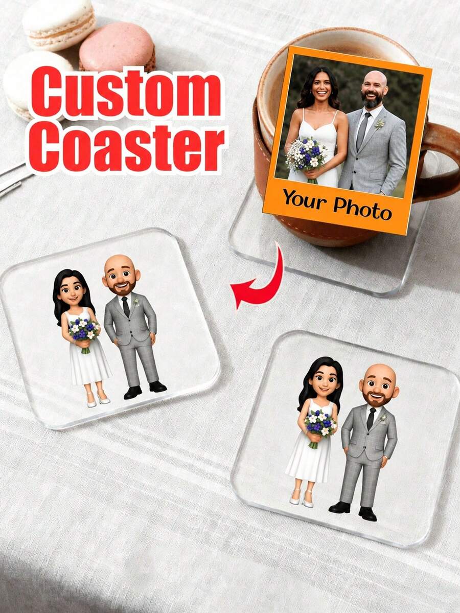 1 buah Tatakan Gelas Akrilik Karakter 2D Kustom. Tatakan Gelas Mug Kustom Mr. dan Mrs., Tatakan Gelas Kopi Kustom Mr. dan Mrs., Tatakan Gelas Kustom Super Lucu yang Dipersonalisasi, Melindungi Suhu Setiap Minuman, Lucu dan Praktis, Tatakan Gelas Gaya Kampus yang Menyenangkan dan Dipersonalisasi, Tatakan Gelas yang Lucu dan Menarik - beraneka warna - View 1