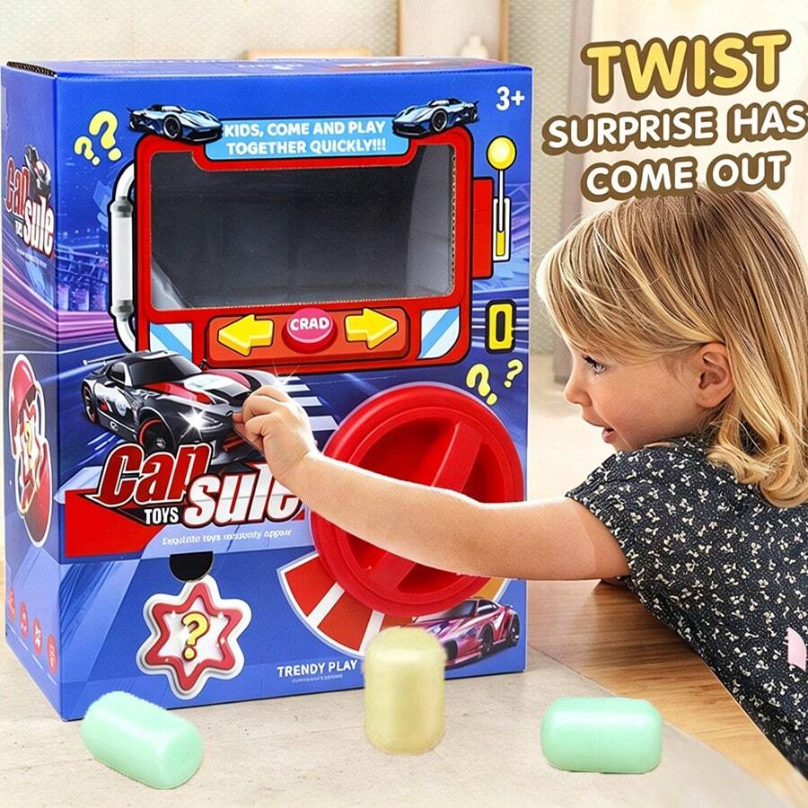 Children's Fun Egg-Shaped Twist Toy, Claw Machine, Mini Version, Doll Twist Machine, Doll Grabber Machine Twist Toy Gift, Birthday Gift, Toy Gift, Suitable For Boys And Girls (Accessory Colors Randomly Sent, Manual Measurement May Have Slight Error) - Multicolor - View 1