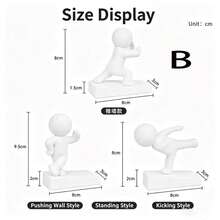 1/3pcs Fun Standing Kung Fu Character Design Door Stopper, Door Wall Protector, Door Bottom Protector, Easy To Install, Pet Friendly, Suitable For Home And Office - Simple Installation, Stable Door Stopper, Suitable For Indoor/Outdoor Use, Fun Human-Shaped Design, Lightweight And Durable, Cute Door Stopper - Multicolor - View 5