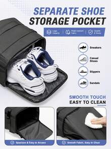 Large Capacity Travel Vacuum Backpack, Practical Laptop Bag, Fits 14-15.6 Inch Laptop, Vacuum Compression Backpack With Manual Air Pump, Suitable For Daily Casual Use, Unisex Travel Backpack, Size 40*30*20cm, Features Dry/Wet Separation Pocket & Comfortable Back Design, Suitable As Carry-On Luggage, Unisex, Men's Women's Commuter Backpack, Outdoor Backpack, Campus Backpack, Commuter Backpack, Travel Backpack, Weekend Bag - Multicolor - View 7