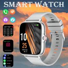 SmartWatch 新款熱銷智慧手錶：中性矽膠錶帶，支援通話/接聽、計步、卡路里追蹤、多種運動模式、遠端拍照、音樂控制、鬧鐘提醒與訊息通知。180mAh 鋰電池多功能運動智慧手錶，適合送給情侶、長輩、朋友、同學等場合的禮物 - 彩色 - 查看 8