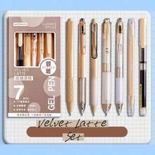 7pcs Gel Pen Set, ST Tip Quick-Dry Black Ink, Retractable Hybrid Ink Pen, Waterproof, Soft Grip, Smooth Fine Tip Writing Stationery, Suitable For School Office Supplies, Back To School Essentials - Multiple Styles - View 12