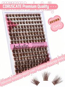 Cross-Style Voluminous DIY Large Capacity Segmented Long False Eyelash Clusters - C - View 4