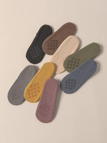 1/3/5/10 Pairs Women's Autumn/Winter Pure Cotton Lace Socks, Solid Color Loose Fit, Warm Thickened Versatile Ruffle Socks, Sleep Socks, Floor Socks - Multicolor - View 7