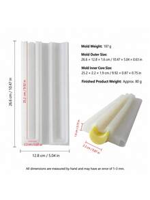 Long Strip Silicone Embedded Core Mold, Heart-Shaped Star Moon Butterfly Embedded Shape Mold, Handmade Soap DIY Fillers, Aromatherapy Candle Craft Mold, Cut Surface Reveals Cute Patterns, Flexible Silicone Easy To Demold - Mold - View 13