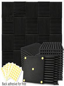 12pcs Soundproof Foam Wall Acoustic Panels, High Density Quick Rebound Wedge-Shaped Sound Absorbing Foam For Studio, Home, Recording Room, Home Theater, Gaming Room, Acoustic Treatment, Conference Room - Multi-color - View 7