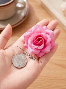 10/5pcs Multi-Color Artificial Rose Flower Hair Clips, Durable & Gentle On Hair, Sweet & Cute Hair Accessories For Women And Girls, Suitable For Daily Wear, School, Party, Vacation - Multicolor - View 9