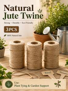 Natural Jute Rope, Vintage Gift Wrapping String, Multi-Purpose DIY Craft Material, Bohemian Country Style Decoration, Practical Party And Holiday Packaging Accessory (1pc) - Multicolor - View 15