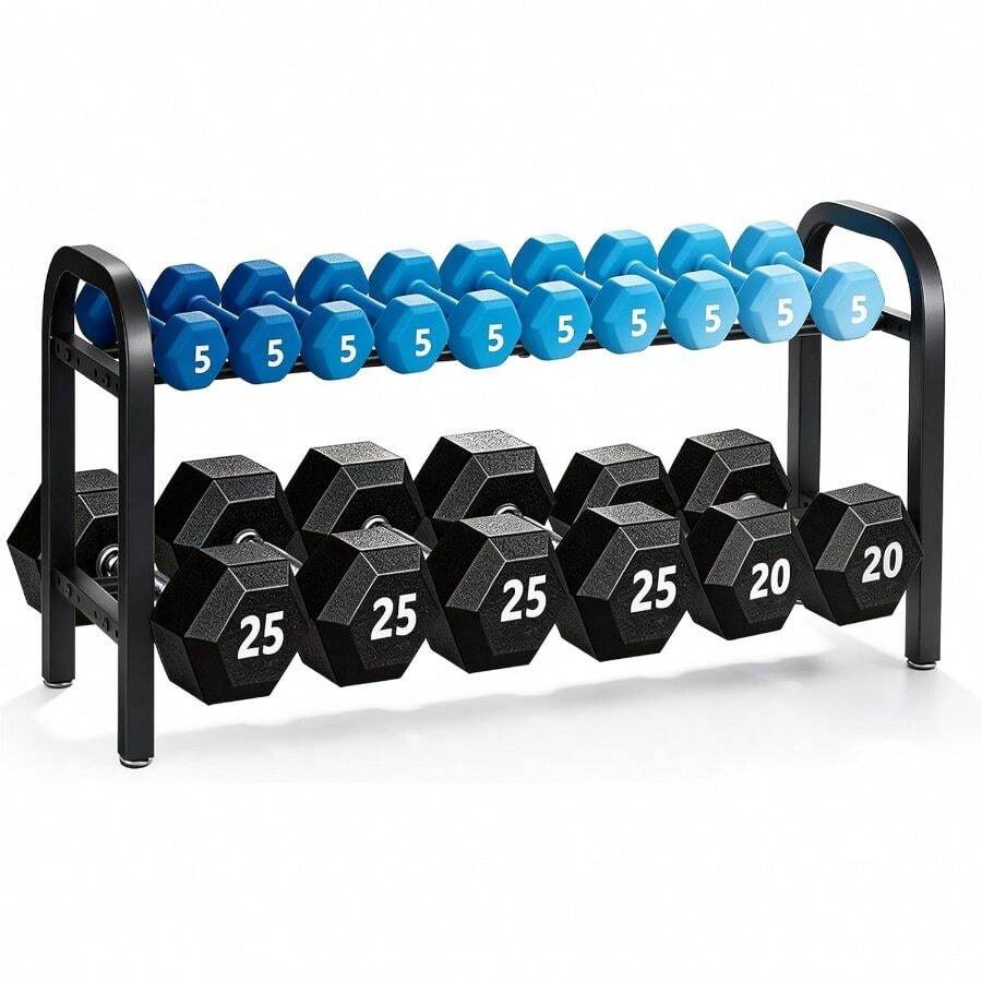 Dumbbell Rack, 2-Tier Adjustable Weight Rack - Multi-color - View 1