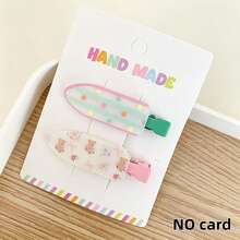 2pcs Women's Cartoon Hair Clips, Alligator Hair Clips For Forehead And Loose Hair, Hair Accessories For Back To School, Casual Daily Commute - Multicolor - View 18