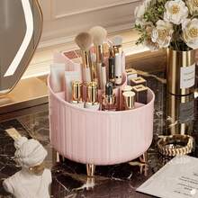 Tempat Kuas Makeup Putar, Tempat Pena, Ember Penyimpanan, Organizer Kosmetik Meja, Kotak Penyimpanan Alat Tulis Kantor - MultiWarna - View 8