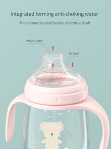 1pc Baby Bear PP Anti-Choke Duck Spout Sippy Cup - Multicolor - View 3