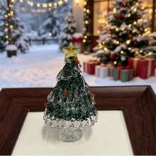 Christmas Tree Miniature Glass Sculpture, Handcrafted Blown Glass Art, Collectibles And Christmas Gifts Creative - Multicolor - View 10