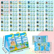 Fun World Sightseeing Cognition Calendar Cards, Picture-Text Matching English Word Learning, Detachable Ring Design, Early Childhood Geography Enlightenment Educational Toy, Home Desktop Early Education Interactive, Birthday Party Christmas New Year Holiday Gift - Multicolor - View 4