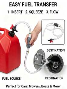 Manual Gas Siphon Hose With Pump Ball, Fuel Transfer Tube, Car Liquid Transfer Hose, Water/Oil Suction Pump, Convenient Manual Siphon Pump, Suitable For Car Fuel Tank, Lawn Mower, Motorcycle And Workshop Use - Multi-color - View 6