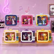MINISO My Little Pony Retro TV Scene Ornament, 1 Random Design, Music Theme Character Decor For Desk Shelf, Birthday Christmas Gift - Random One - View 2