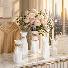 1/2/12/5/10pcs Rope Plastic Vase Suitable For Wedding Banquet Table, Restaurant Tabletop Decoration, Home Decor, Wedding, Holiday And Date Table Centerpiece, Back To School Season, Christmas Decoration, Floral Plastic Vase, Home Tabletop Decoration, Formal Dinner Vase Decoration, Anniversary, Teacher's Day - C - View 16