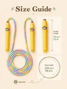 Adjustable Knot Jump Rope With Non-Slip Thumb Grip And Color-Coded Beads - Lightweight And Portable Jump Rope Suitable For Gyms, Travel, Beginners, Fitness Workouts, And Professional Training - Multi-Color Design To Suit Different Skill Levels. - Multicolor - View 10
