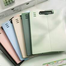 1pc A4 Loose-Leaf Storage Clipboard, Multi-Functional Loose-Leaf Folder, Vertical Writing Pad, Durable Paper Classification Clip, Suitable For Students Organizing Test Papers, Office Meeting Notes, Back To School Season, Christmas, Thanksgiving Stationery Storage Supplies - Single Piece - View 7