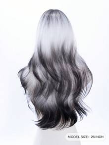 alicegarden Wig sintetis sepanjang 26 inci dengan gaya bergelombang alami dalam berbagai warna yang menakjubkan. Dirancang dengan poni, wig palsu ini sangat cocok untuk cosplay Halloween dan penggunaan sehari-hari, menawarkan hadiah wig yang alami dan tahan lama untuk para wanita. - MultiWarna - View 5