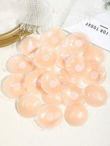 2-50pcs Silicone Nipple Covers Reusable Sticky Breast Petals With Storage Bag For Swimwear Dress,Holiday Essentials,Travel,Sticky Bra - Multicolor - View 2
